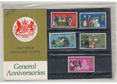 GREAT BRITAIN 1970 Various Anniversaries, Presentation pack 5v MNH**