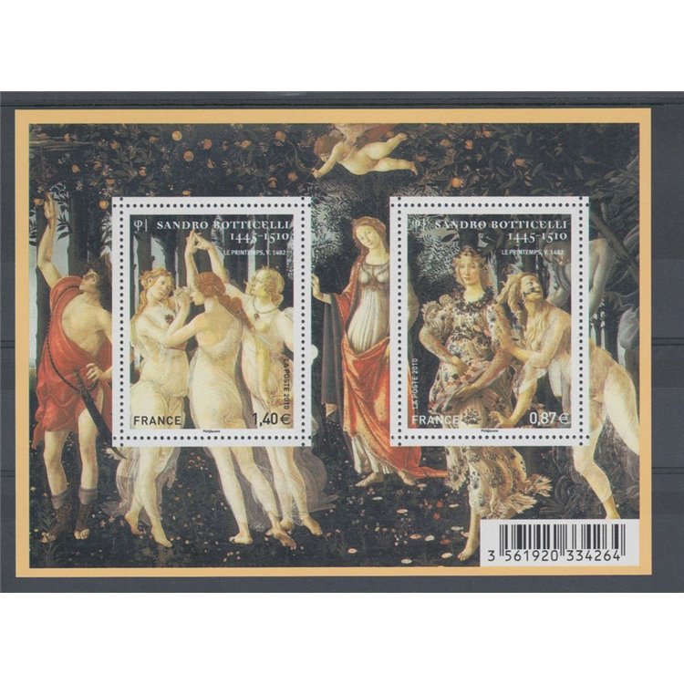 FRANCE 2010 Art (Sandro Botticelli) s/s MNH**