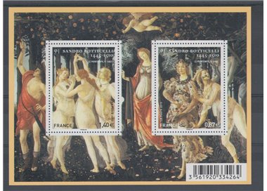 FRANCE 2010 Art (Sandro Botticelli) s/s MNH**