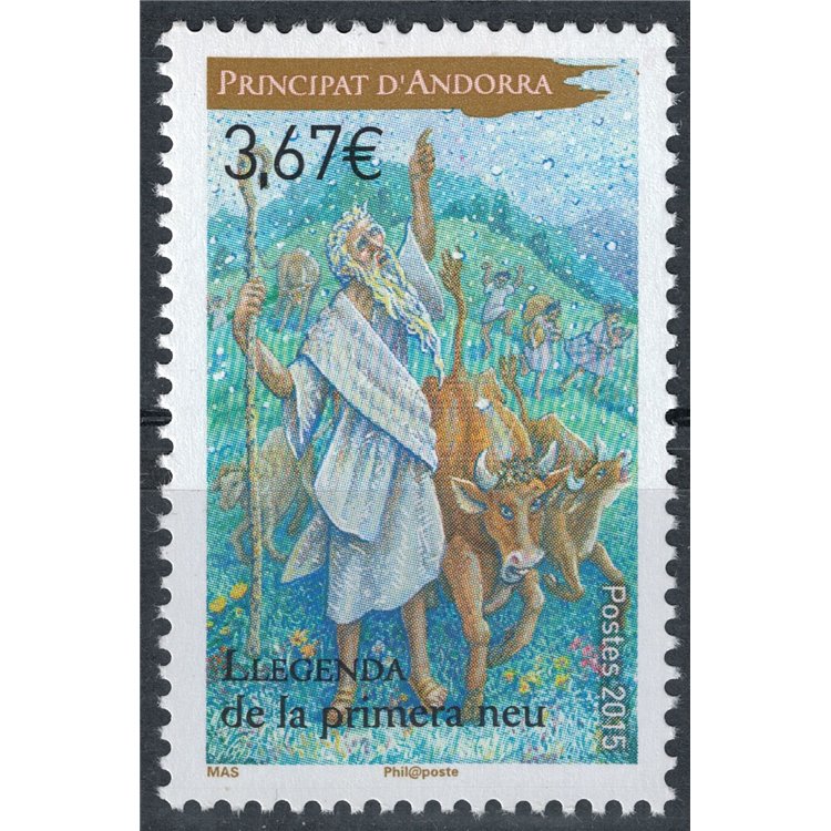 ANDORRA FRENCH 2015 Legend of the first snow MNH**