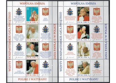 POLAND 2004 Pastoral Travels of Pope John Paul II 2 s/s MNH**