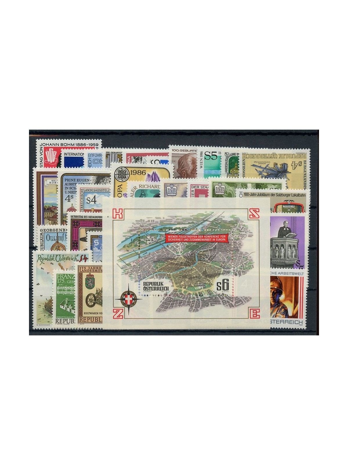 AUSTRIA 1986 Annata completa 36v + 1 BF MNH**