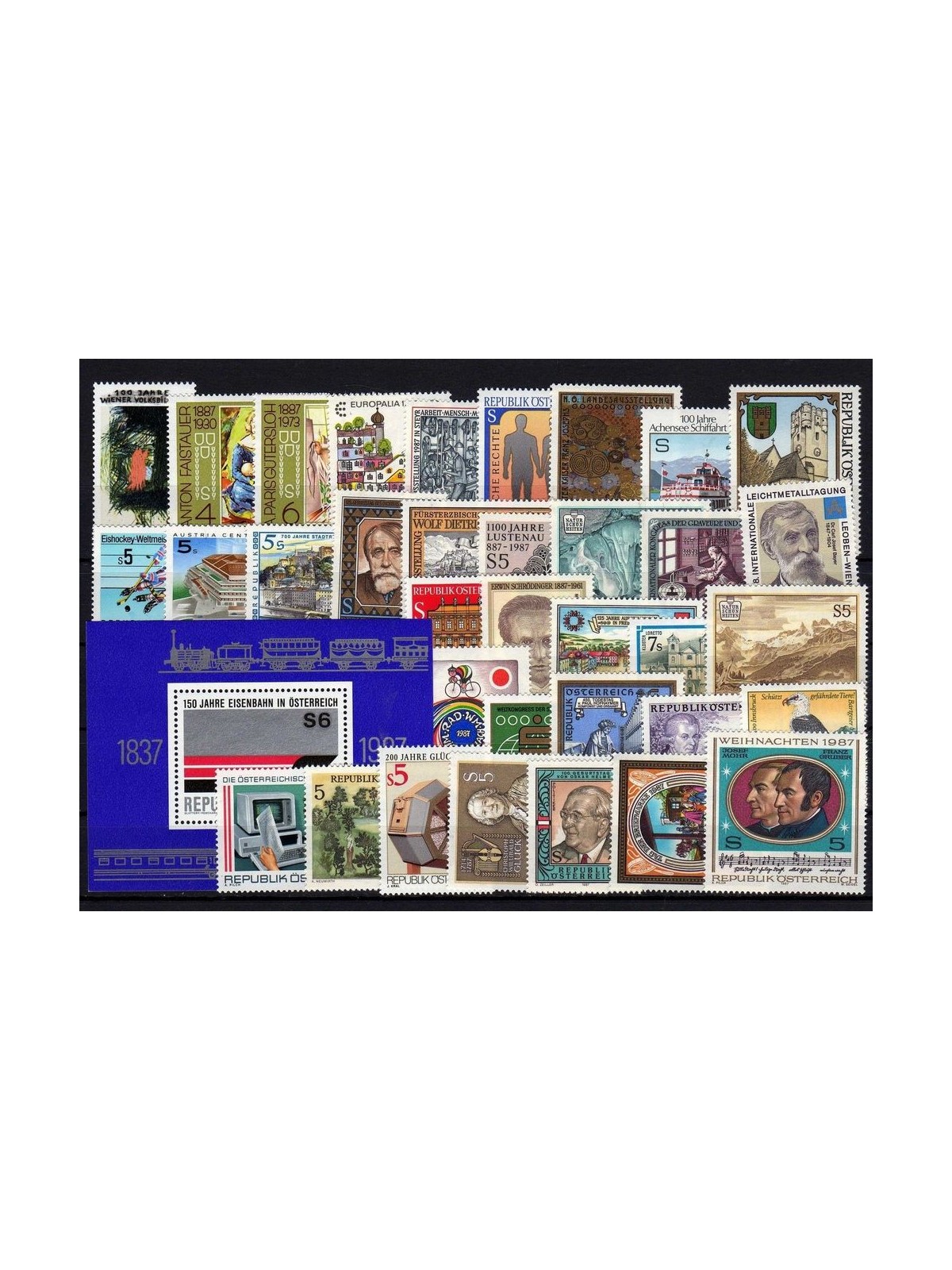 AUSTRIA 1987 Complete vintage 35v + 1 s/s MNH**