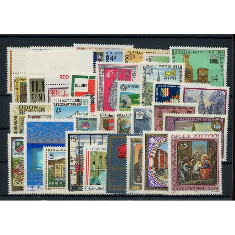 AUSTRIA 1988 Annata completa 35v MNH**