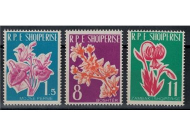 ALBANIA 1961 Flora, flowers 3v MNH**