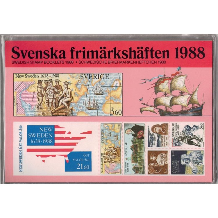 SVEZIA 1988 Annata completa di libretti MNH**