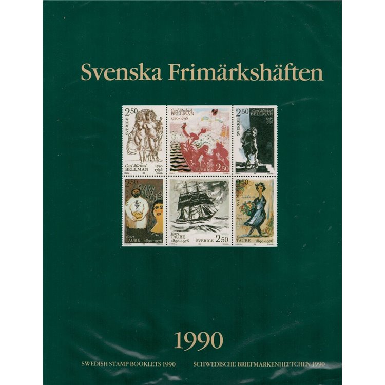 SVEZIA 1990 Annata completa di libretti MNH**