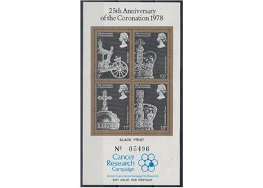 GREAT BRITAIN 1978 Coronation, black and gold trial MNH** ©
