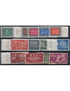 SVIZZERA 1945 Serie della pace 13v MNH** ©
