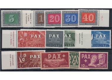 SWITZERLAND 1945 Peace Series 13v MNH** ©