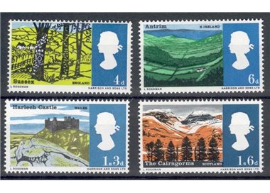 GREAT BRITAIN 1966 Landscapes, phosphorus 4v MNH**