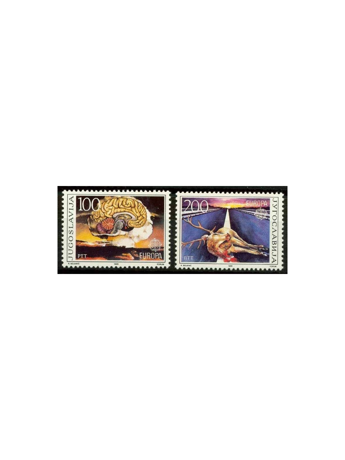 YUGOSLAVIA 1986 Europe 2v MNH**