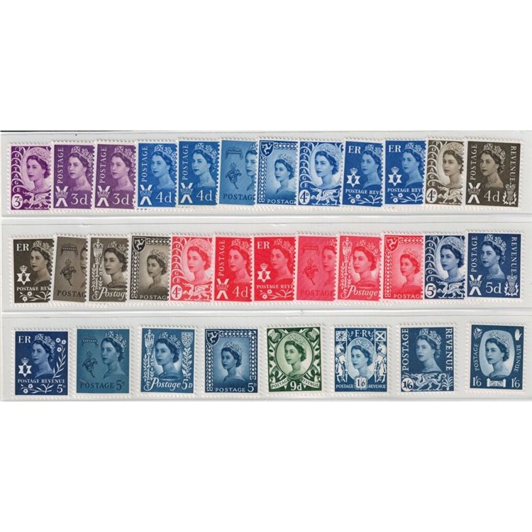 GREAT BRITAIN 1967-70 Elizabeth II and regional symbols 32v MNH**