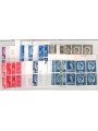 GRAN BRETAGNA 1967-70 Elisabetta II e simboli regionali 32v in quartina MNH**