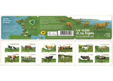 FRANCE 2014 Fauna, cows 12v in booklet MNH**