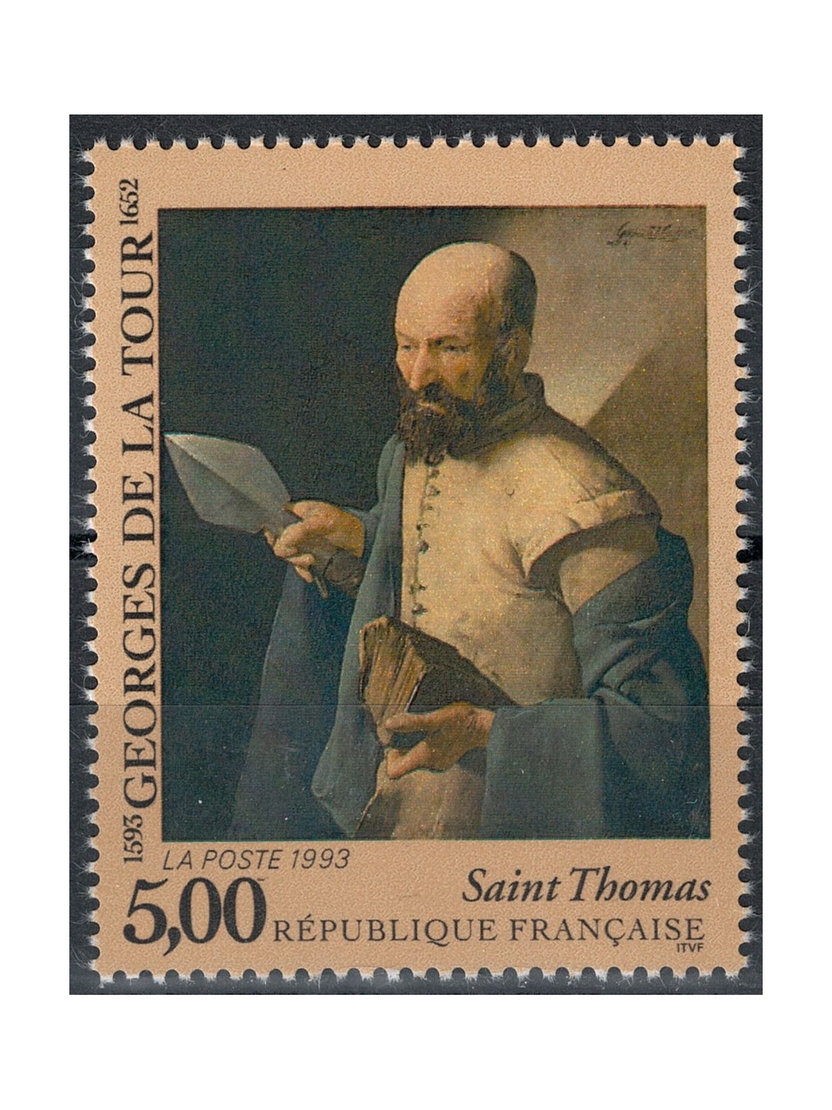 FRANCIA 1993 Arte (Georges De La Tour, San Tommaso) MNH**
