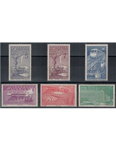ROMANIA 1939 Romanian Railways, Ceferiada Festival 6v MH*