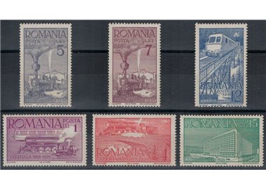 ROMANIA 1939 Romanian Railways, Ceferiada Festival 6v MH*