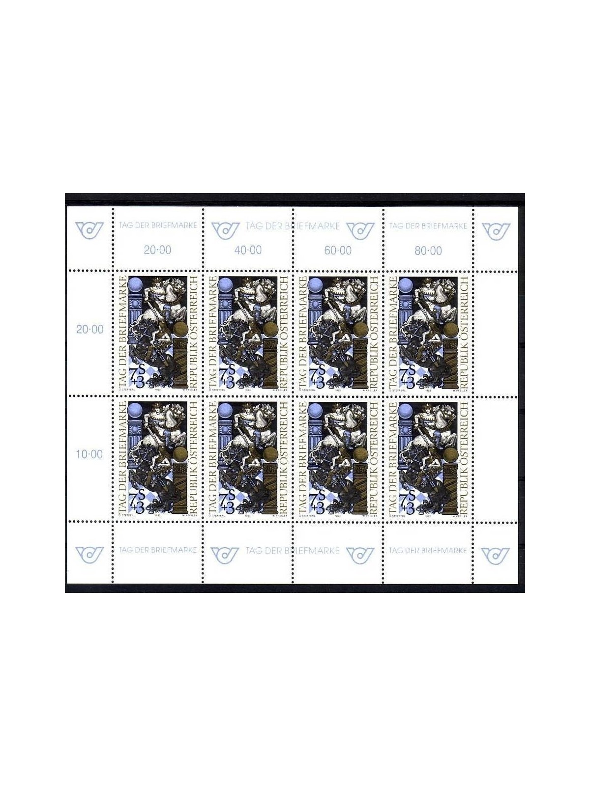 AUSTRIA 1993 Giornata del francobollo MF MNH**