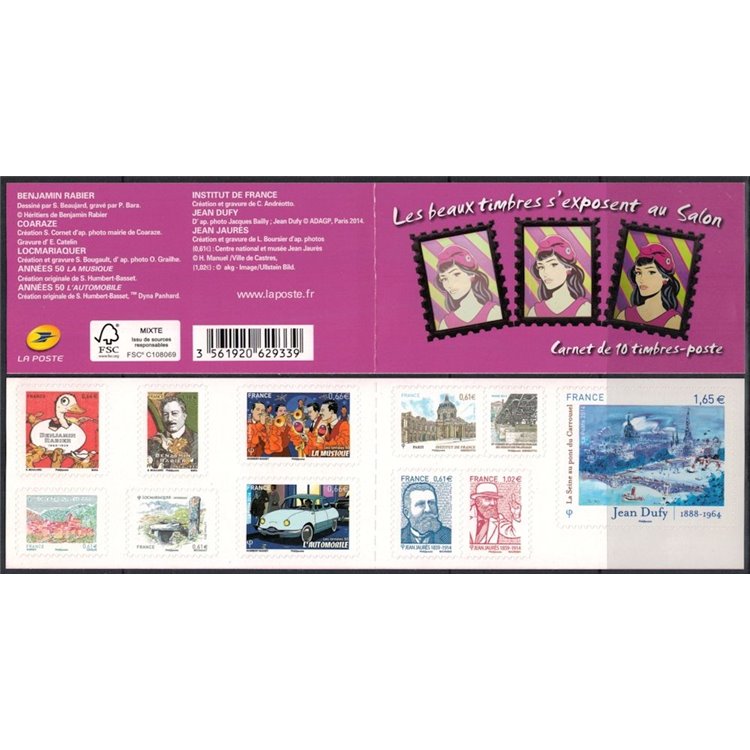 FRANCE 2014 Stamp Show (Planetes Timbres) booklet MNH**