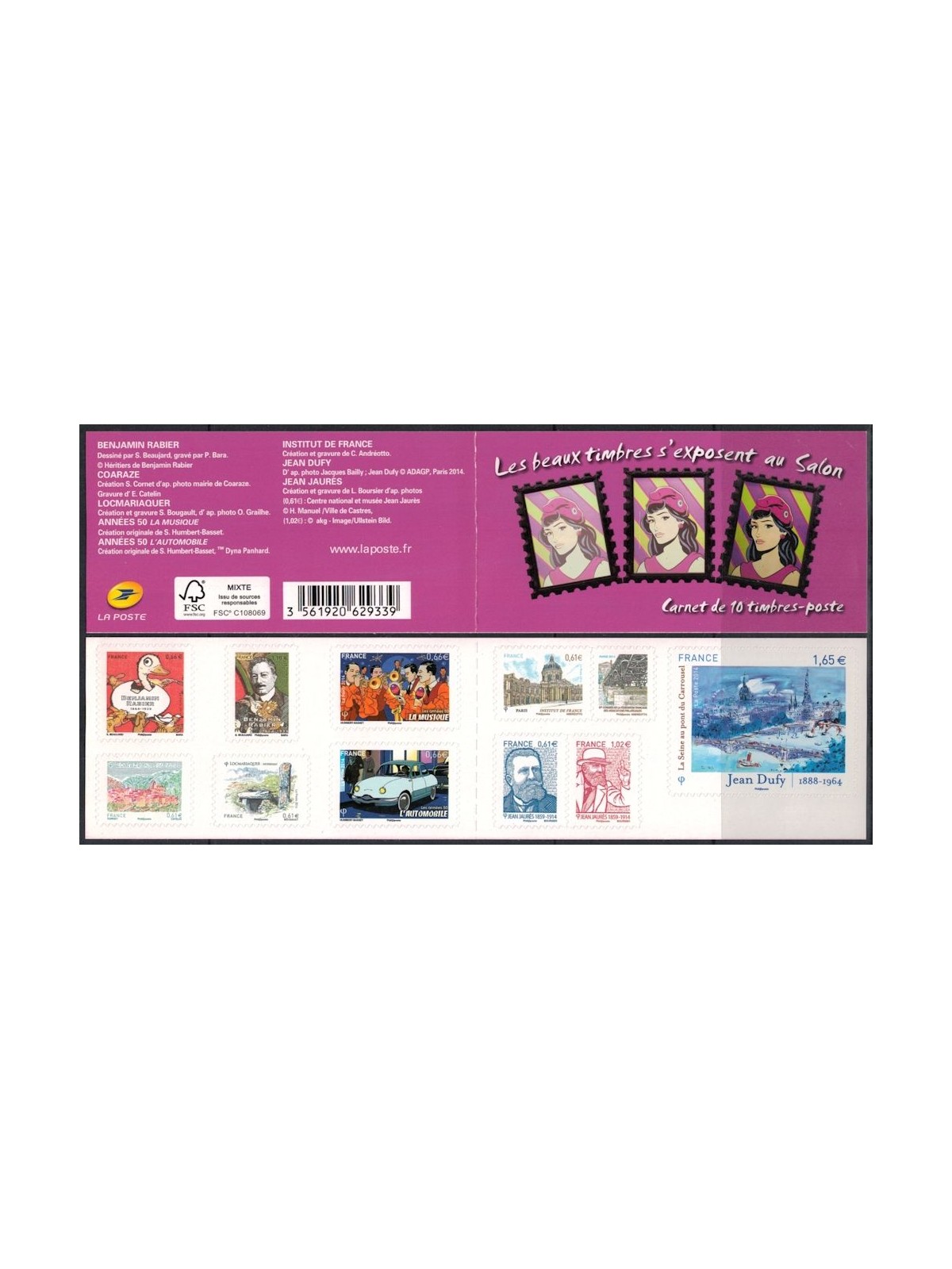 FRANCE 2014 Stamp Show (Planetes Timbres) booklet MNH**