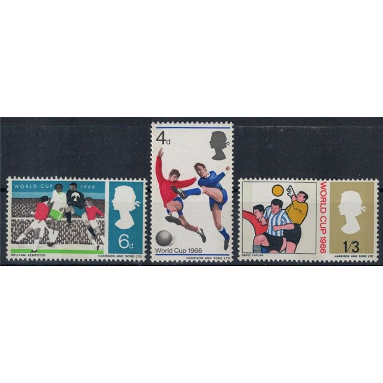 GREAT BRITAIN 1966 World Cup, phosphorus 3v MNH**