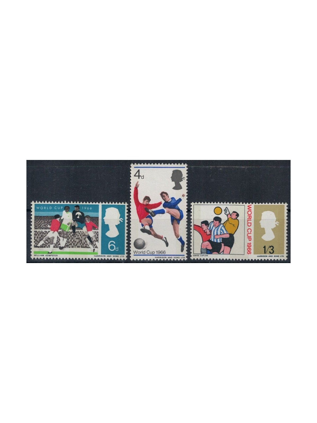 GRAN BRETAGNA 1966 Campionato mondiale di calcio, fosforo 3v MNH**