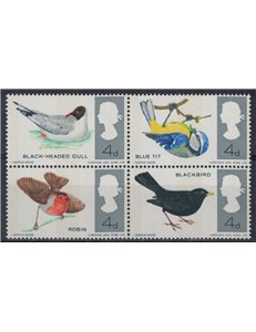 GREAT BRITAIN 1966 Various birds, phosphorus 4v MNH**