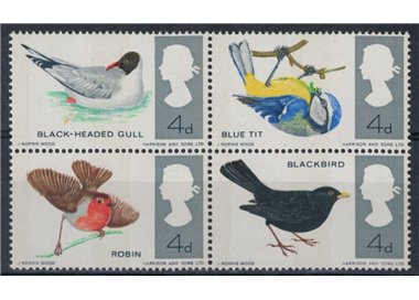 GREAT BRITAIN 1966 Various birds, phosphorus 4v MNH**