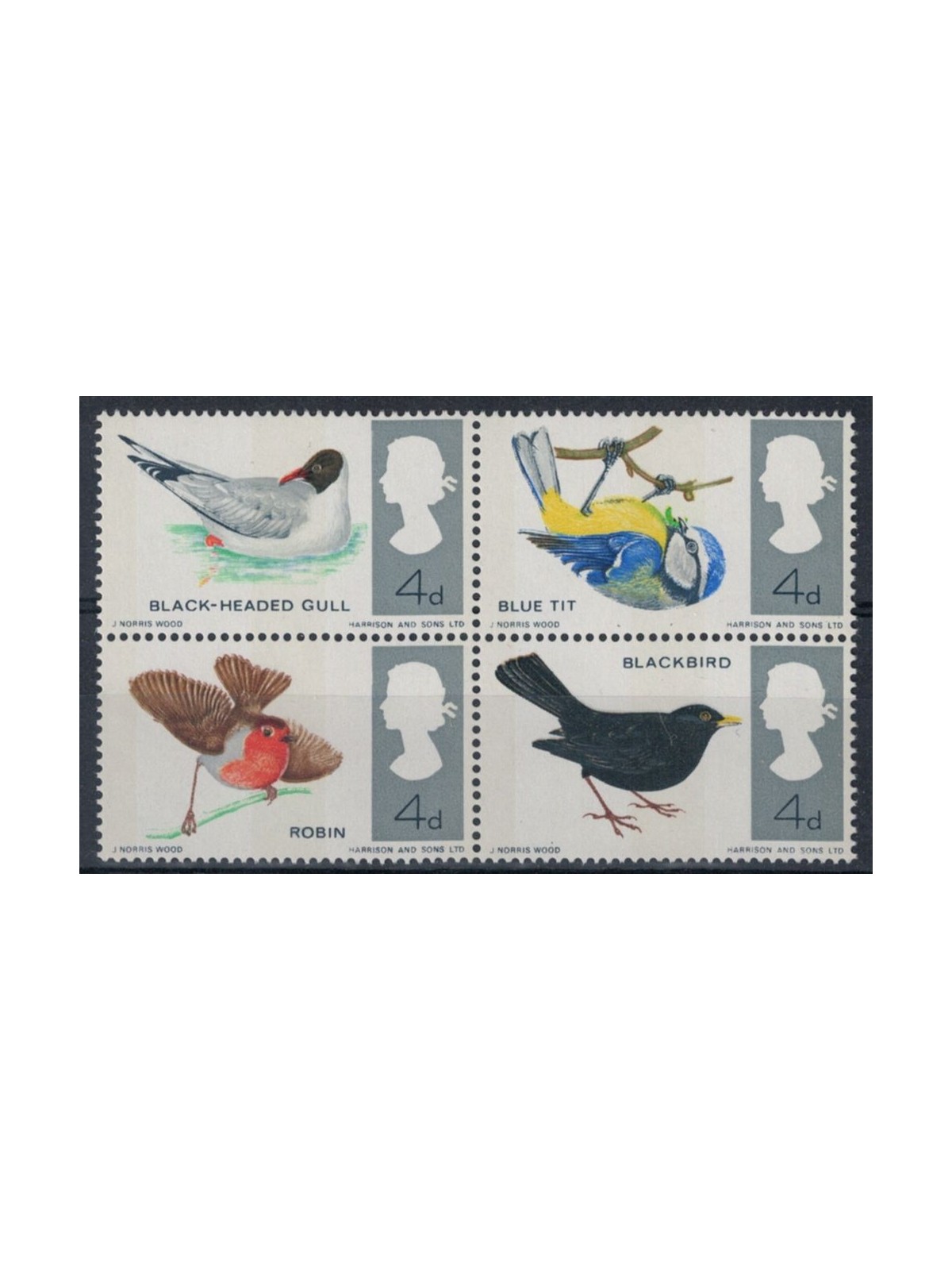 GREAT BRITAIN 1966 Various birds, phosphorus 4v MNH**