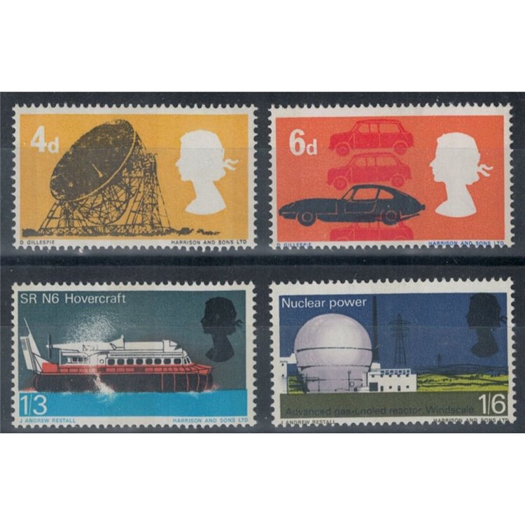 GRAN BRETAGNA 1966 Tecnologia britannica, fosforo 4v MNH**