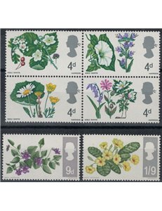 GREAT BRITAIN 1967 Wildflowers 6v MNH**