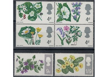 GRAN BRETAGNA 1967 Fiori di campo 6v MNH**