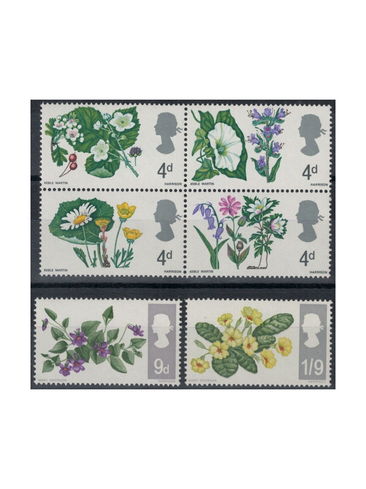 GREAT BRITAIN 1967 Wildflowers 6v MNH**