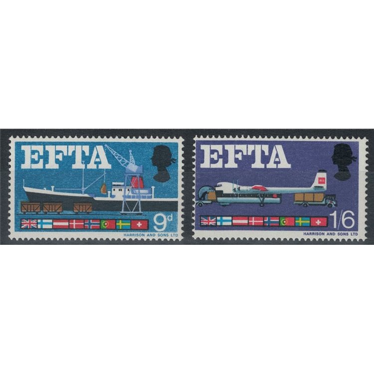 GRAN BRETAGNA 1967 EFTA 2v MNH**