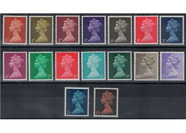 GREAT BRITAIN 1967-69 Elizabeth II, Machin 16v MNH**