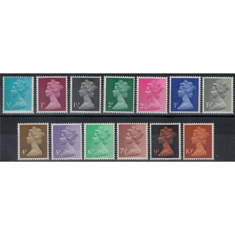 GREAT BRITAIN 1971 Elizabeth II, Machin 13v MNH**