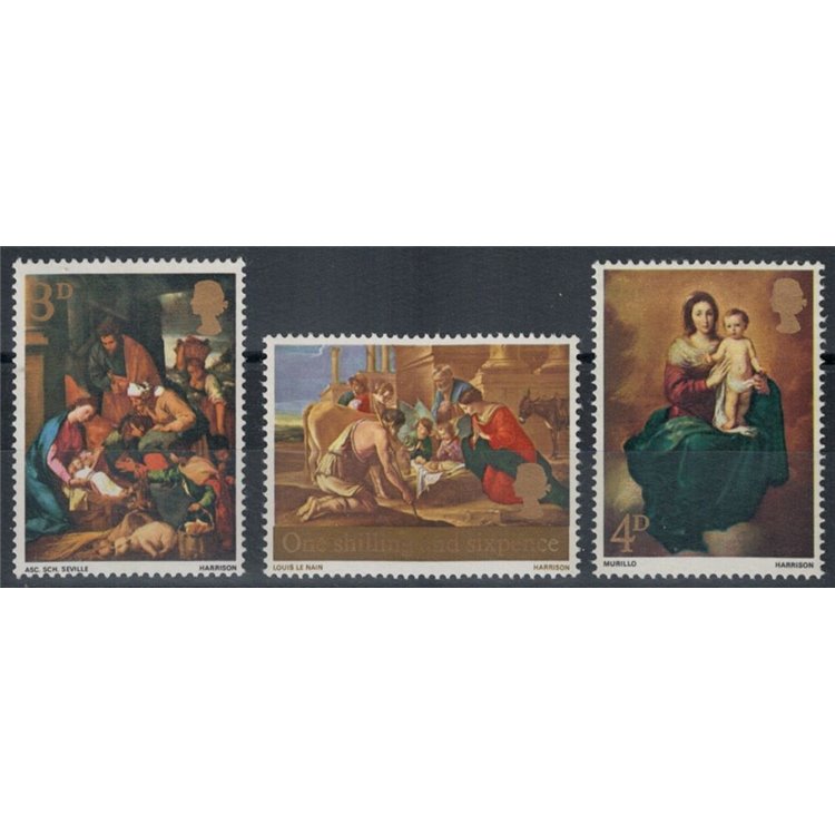 GREAT BRITAIN 1967 Christmas 3v MNH**