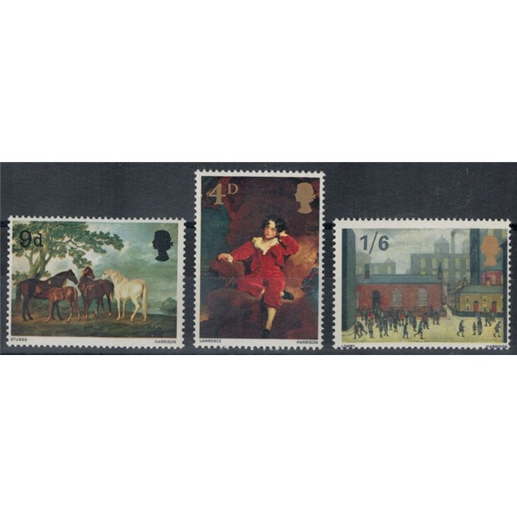 GREAT BRITAIN 1967 Paintings by English painters 3v MNH**