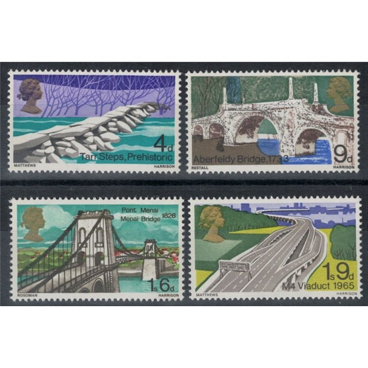 GRAN BRETAGNA 1968 Ponti inglesi 4v MNH**