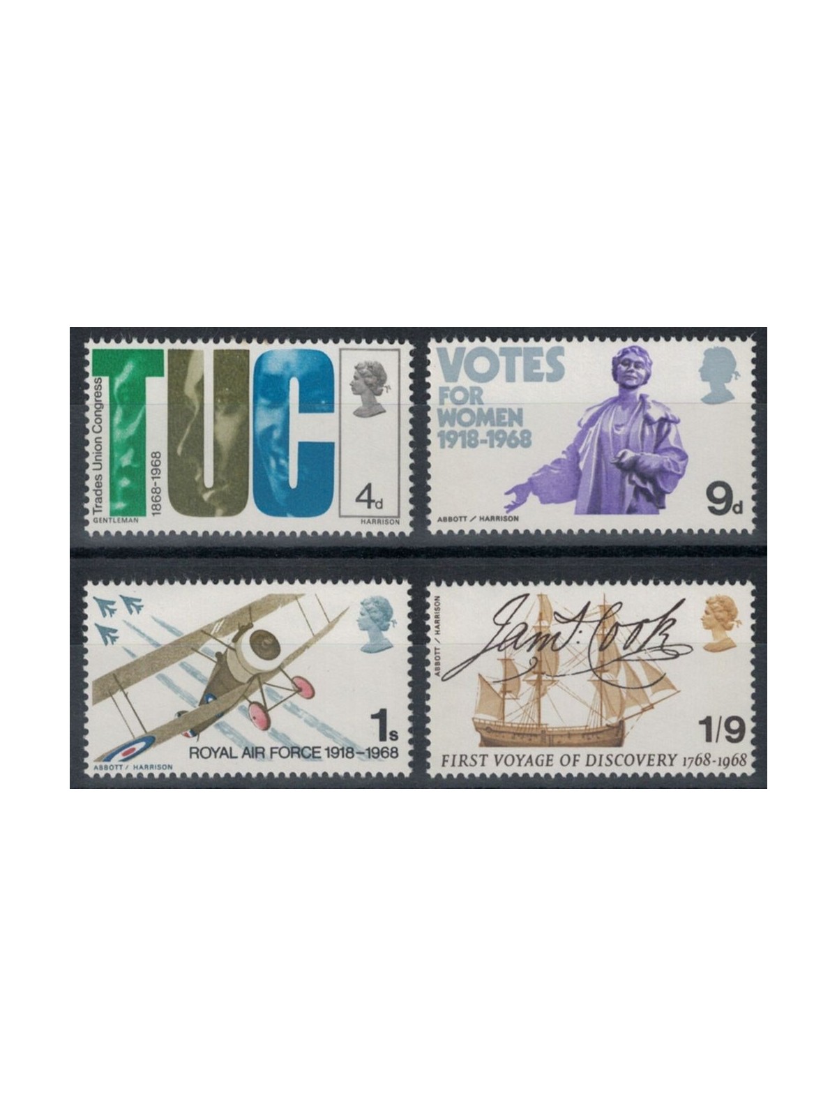 GRAN BRETAGNA 1968 Anniversari diversi 4v MNH**