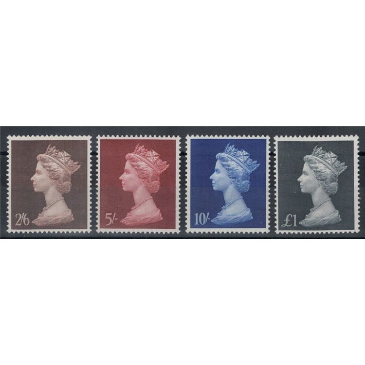 GREAT BRITAIN 1969 Large format Machin 4v MNH**