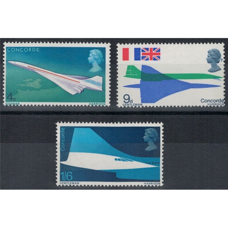 GREAT BRITAIN 1969 Concorde 3v MNH**