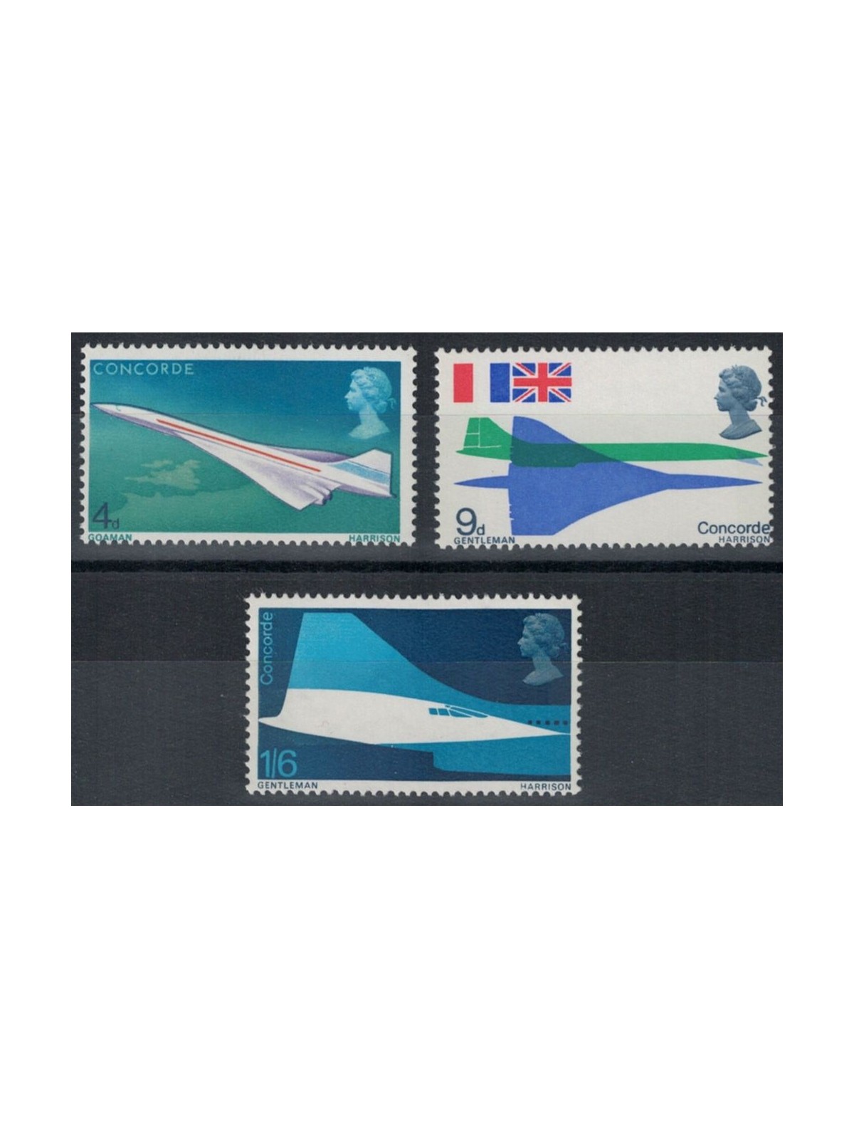 GREAT BRITAIN 1969 Concorde 3v MNH**