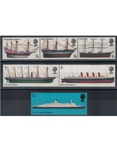 GREAT BRITAIN 1969 British ships 6v MNH**