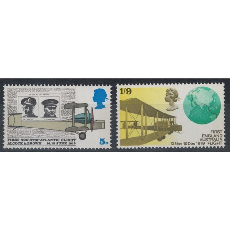 GREAT BRITAIN 1969 Air Raids of 1919 2v MNH**