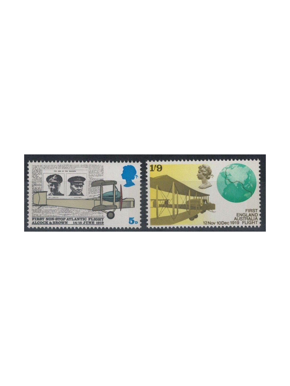 GREAT BRITAIN 1969 Air Raids of 1919 2v MNH**