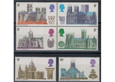 GREAT BRITAIN 1969 British Cathedrals 6v MNH**
