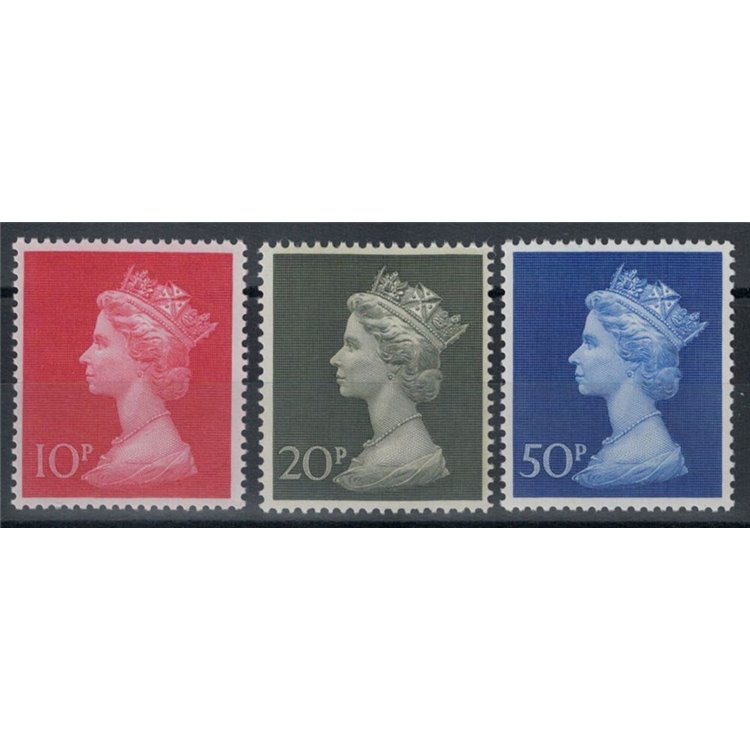 GREAT BRITAIN 1970 High values Machin 3v MNH**