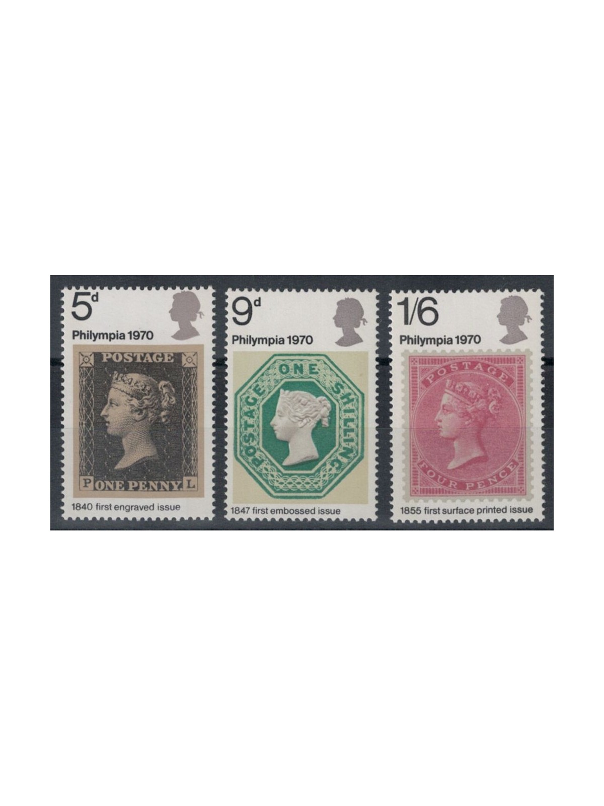 GREAT BRITAIN 1970 Philatelic Exhibition Philympia 3v MNH**